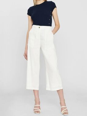 Lightweight Wide Leg Culotte Linen blend